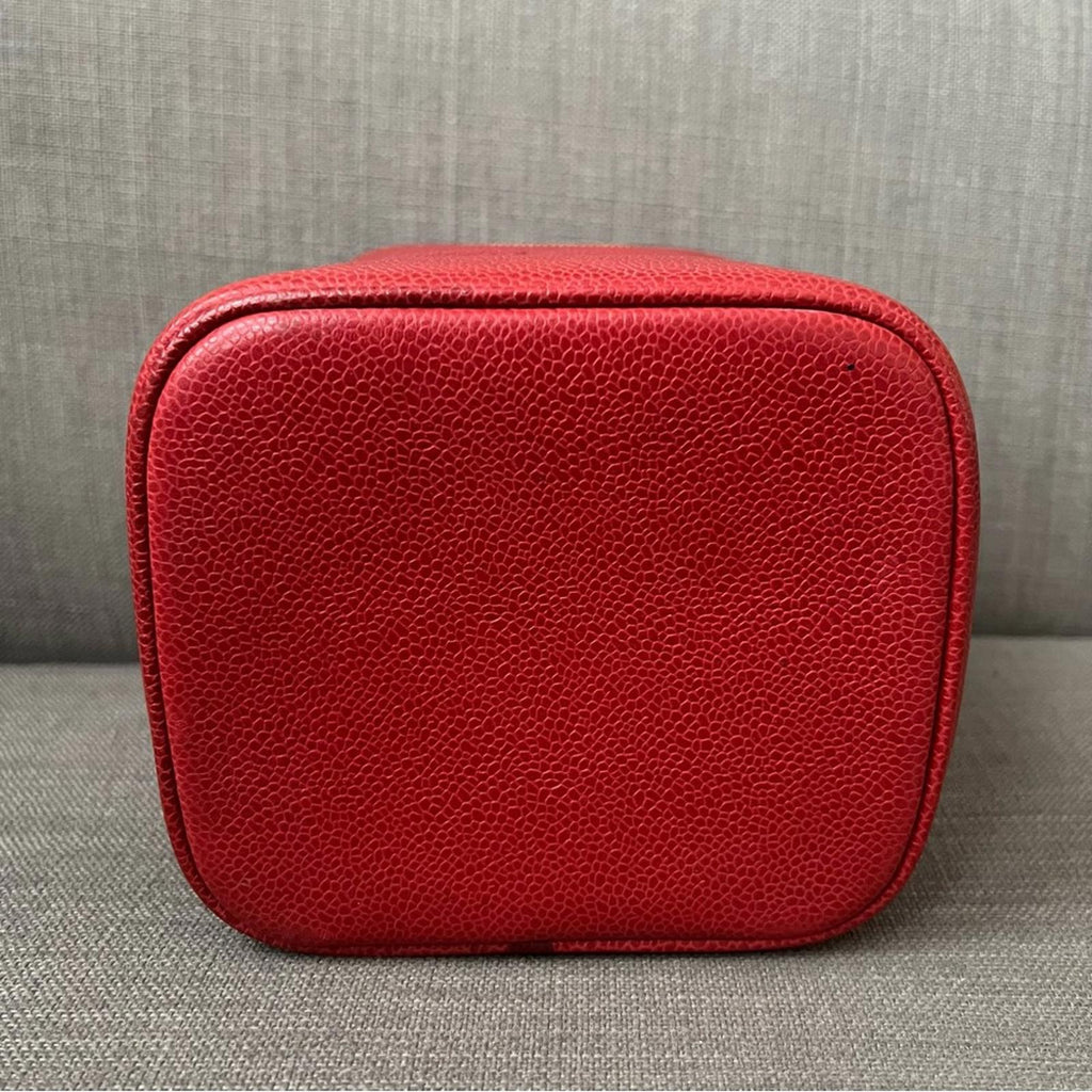 Chanel Timeless Vanity Case, Red Caviar Leather Bag