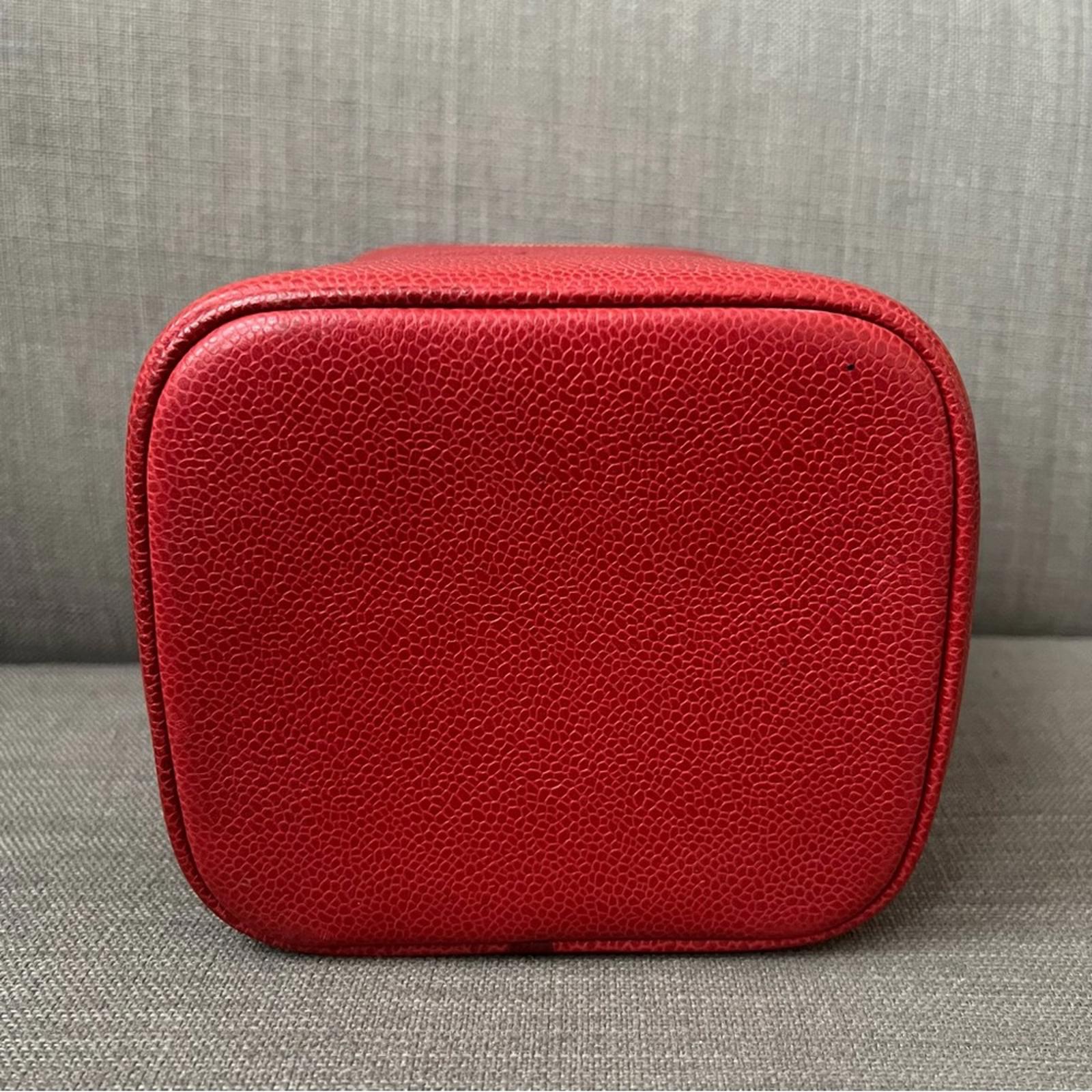 Chanel Timeless Vanity Case, Red Caviar Leather Bag