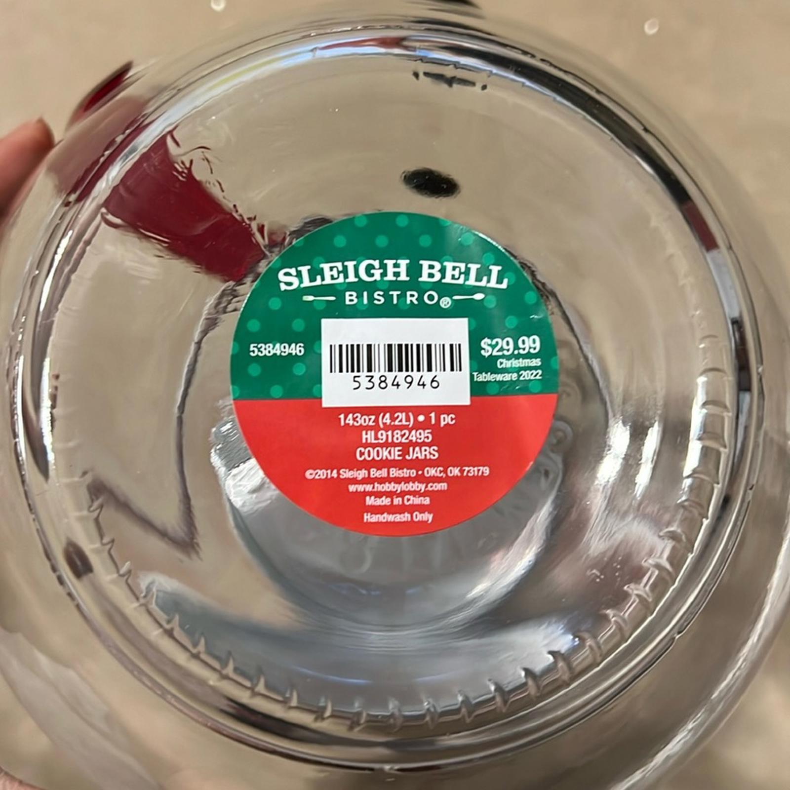 Sleigh Bell Bistro Winter Sweets Snowman Cookie Jar 4.2L (143.1 Oz.) New w/Tag
