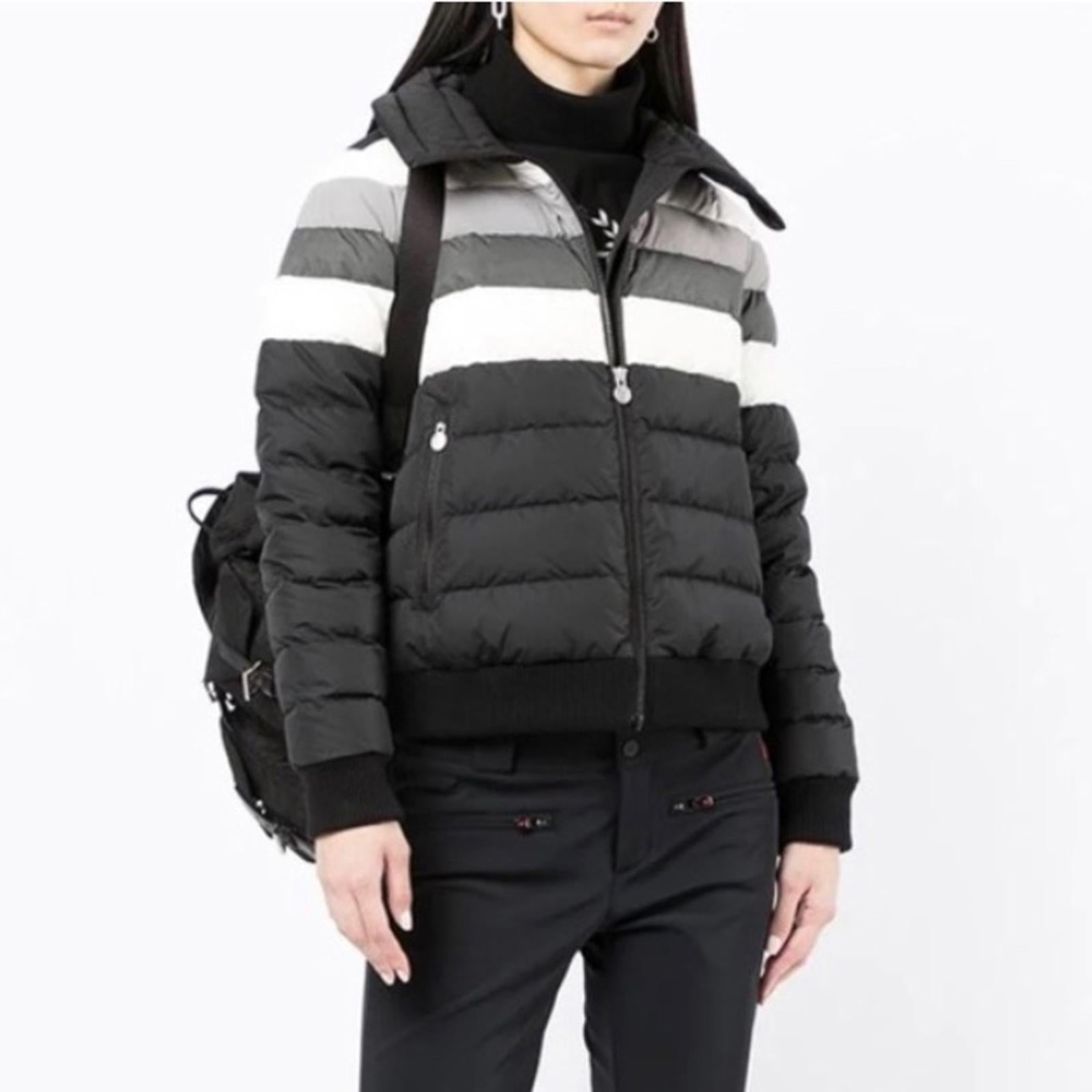 Perfect Moment Queenie Down Coat Jacket, Black Rainbow Size XS New w/Tag