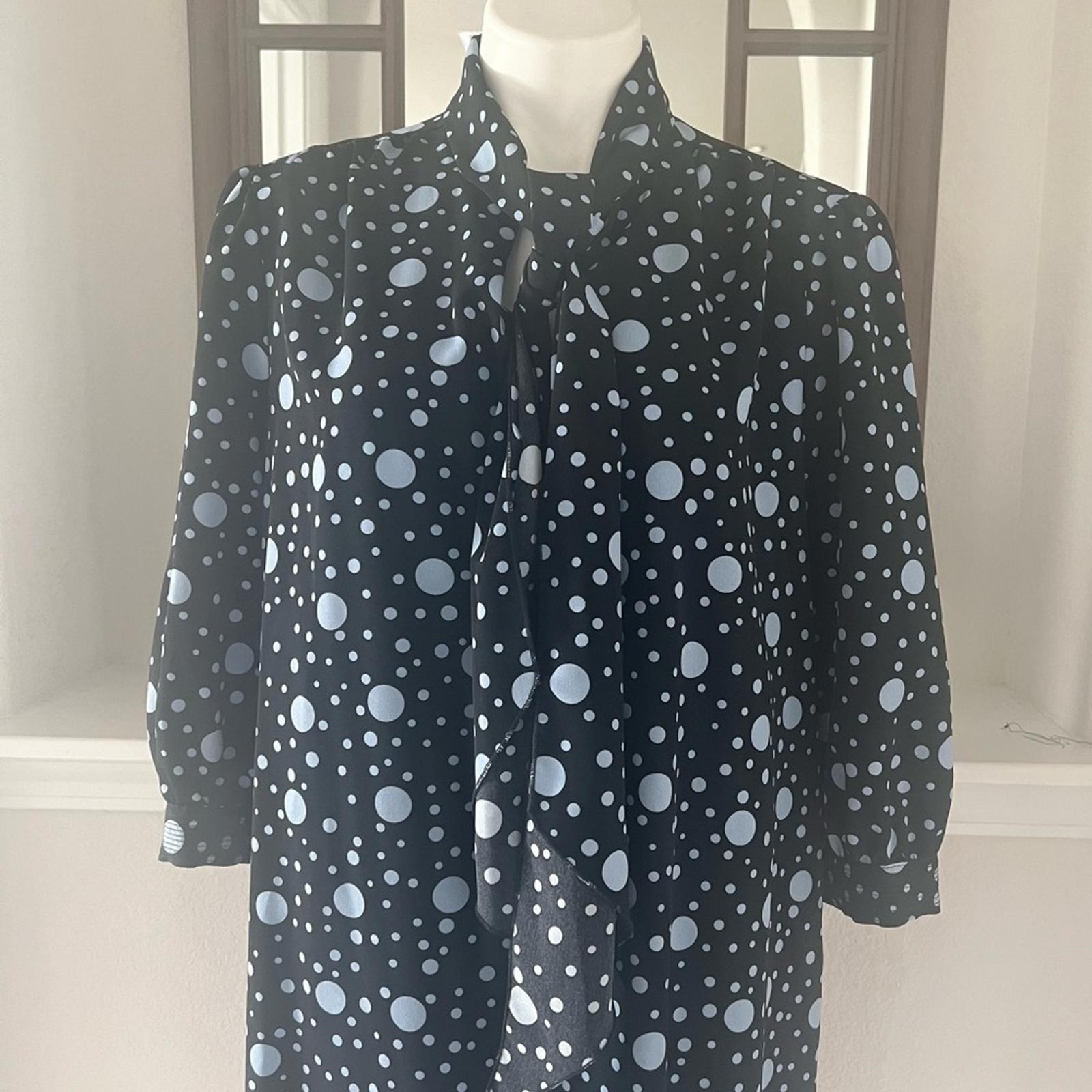 Who What Wear Polka Dot High Neck Shift Mini Dress Size L, New w/o Tag
