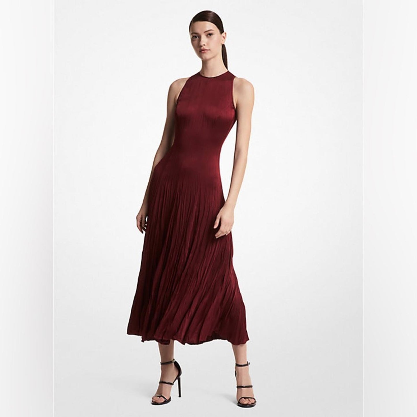 Michael Kors Collection Jamison Crushed Satin Charmeuse Dress NWT Retail $1,990