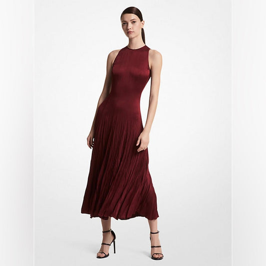 Michael Kors Collection Jamison Crushed Satin Charmeuse Dress NWT Retail $1,990