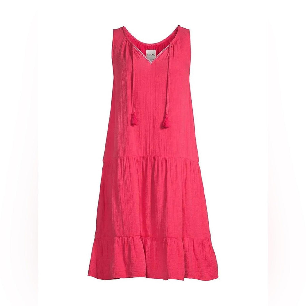 Nic+Zoe Tiered Gauze Sleeveless Tank Dress in Red, Size XXL New w/Tag