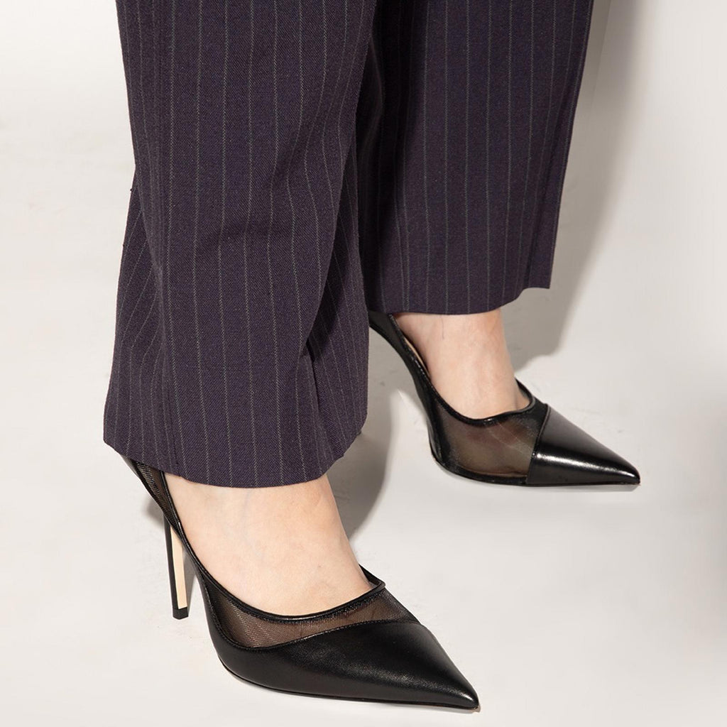 Jimmy Choo Love 85 Leather Mesh Pointed-Toe Pumps Size 43 NEW in Box +2Dust Bags