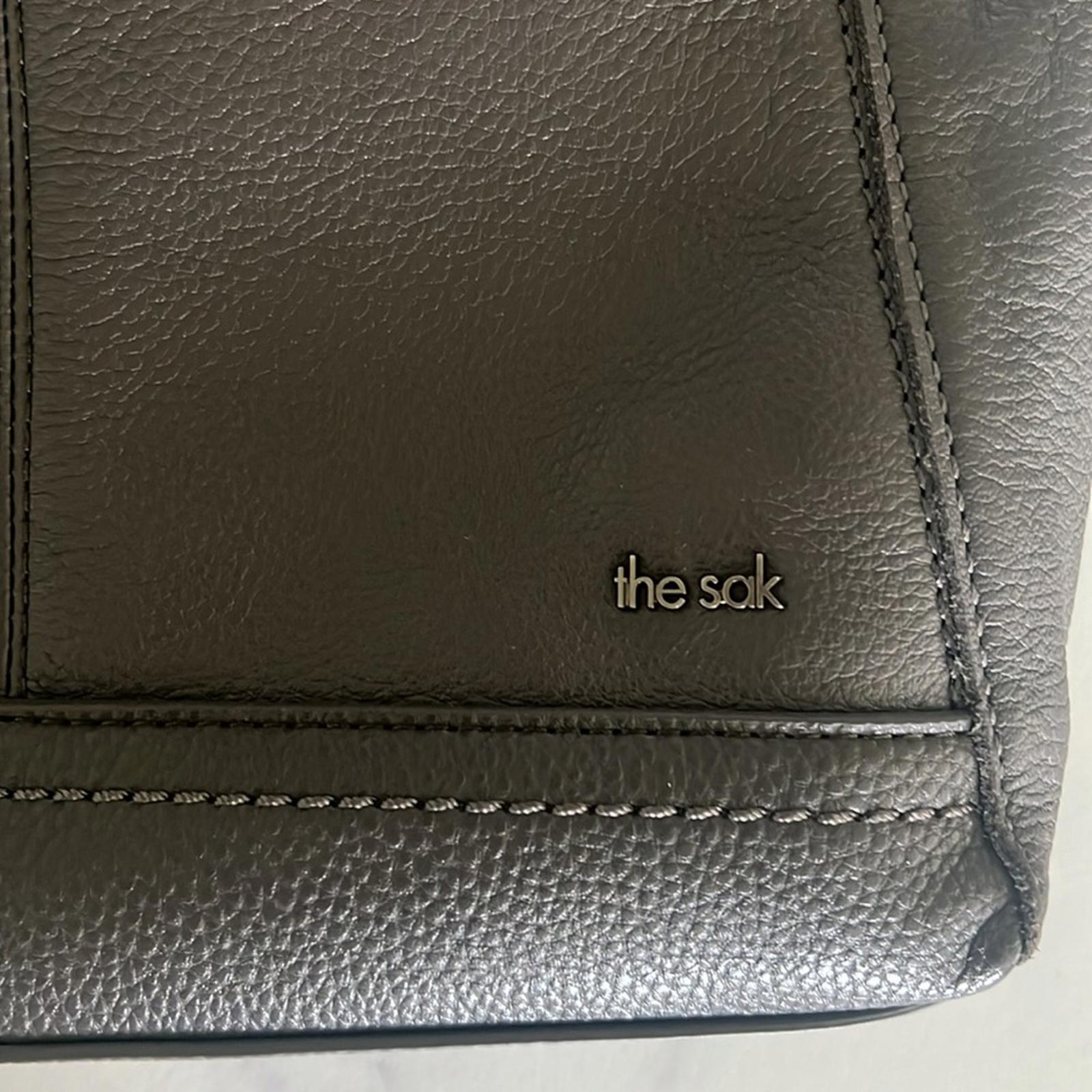 The Sak Lucia Leather Crossbody in Slate/Grey, NEW $149