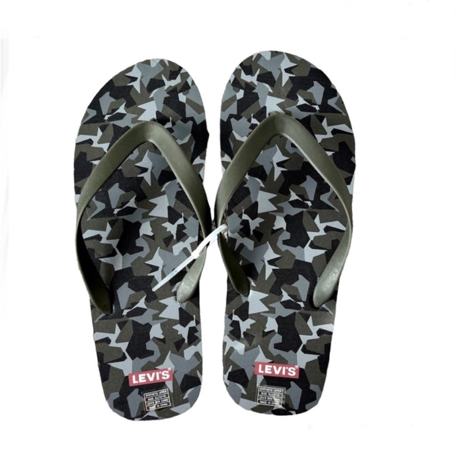NEW Levi’s Flip Flops Box Camo Light Green Men’s Size XL (12/13) New w/Tag
