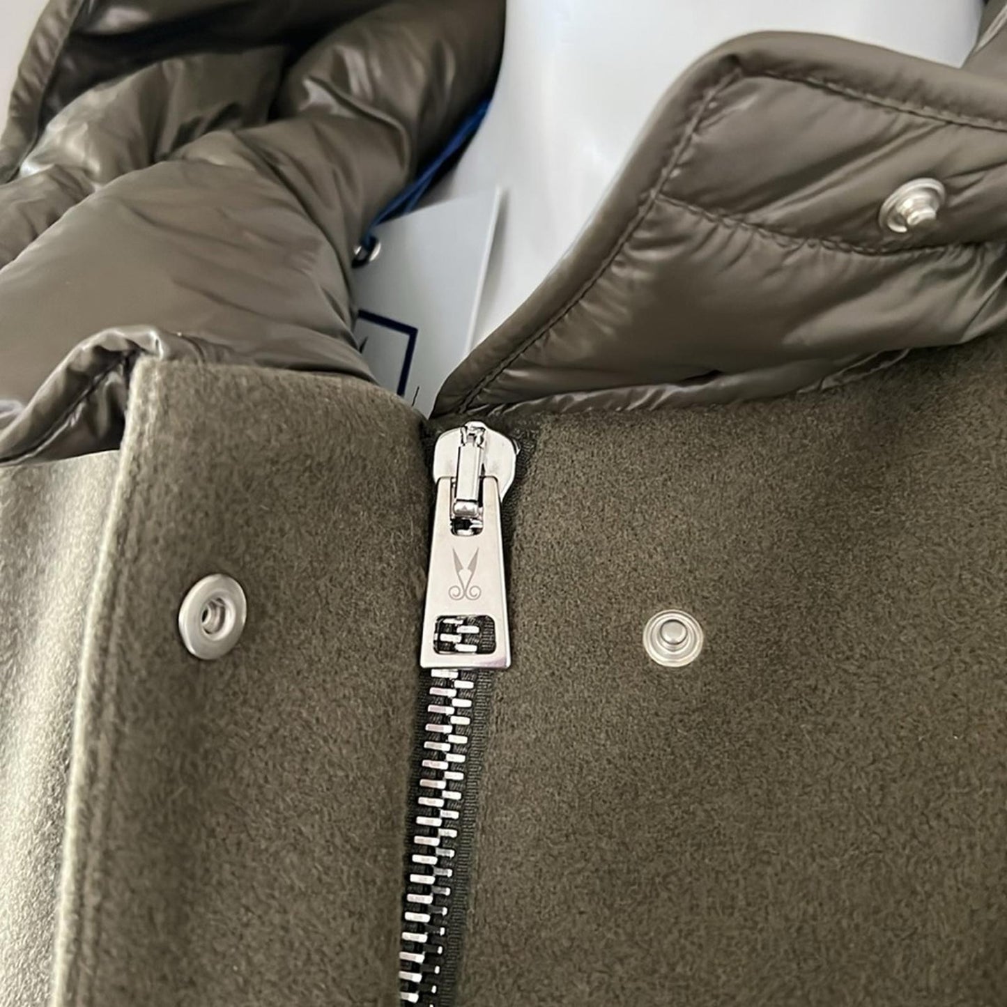 Norwegian Wool Cashmere Wool Hooded Down Parka, No Belt, Size M NWT $1,695