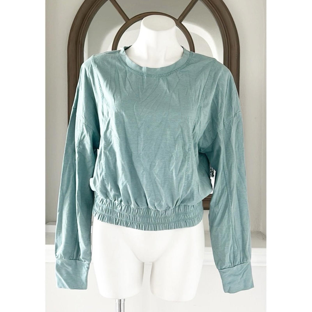 New DOLAN Anthropologie Long Sleeve Top, Turquoise Size M