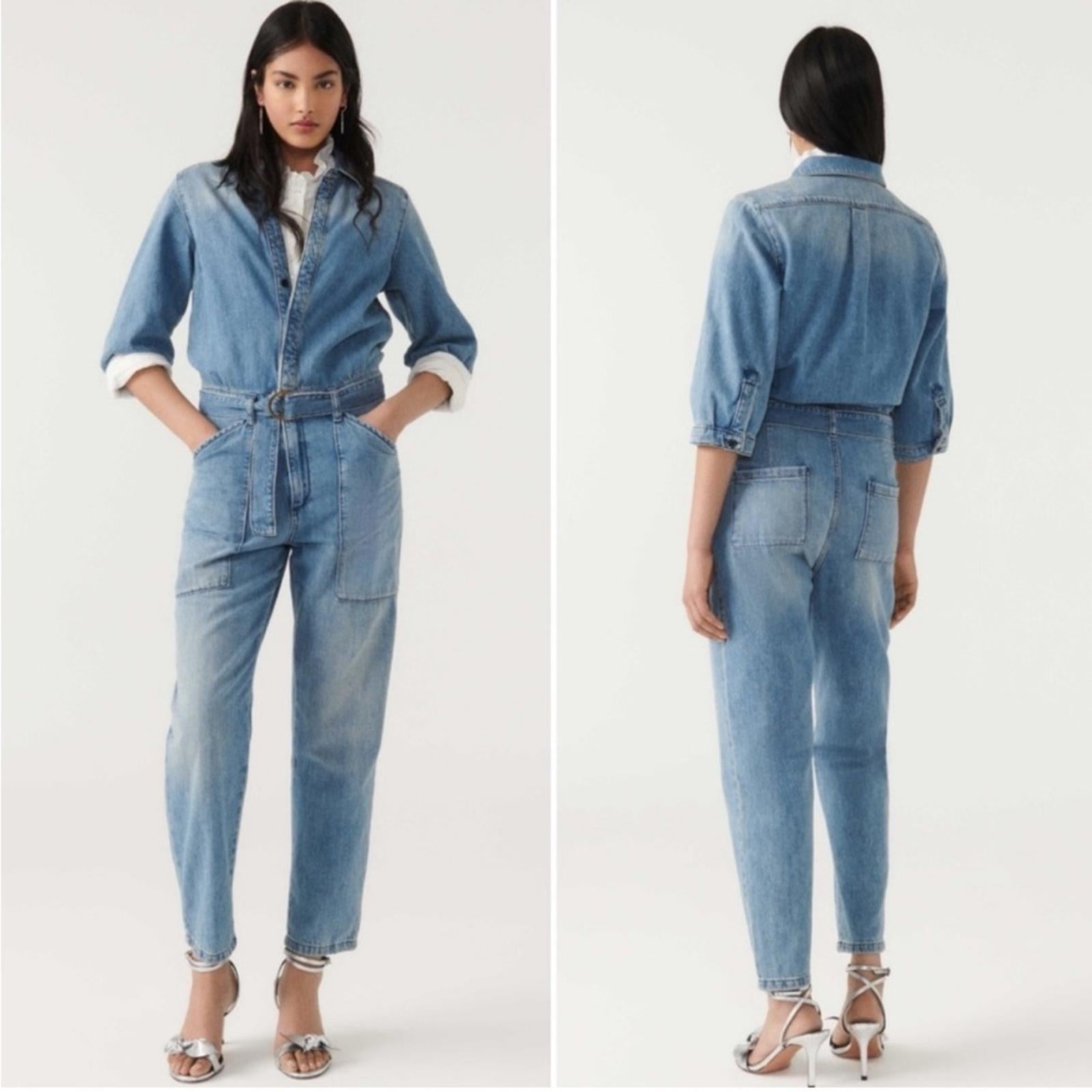 Ba&sh Combinaison Frida Denim Jumpsuit in Blue, Size L New w/Tag