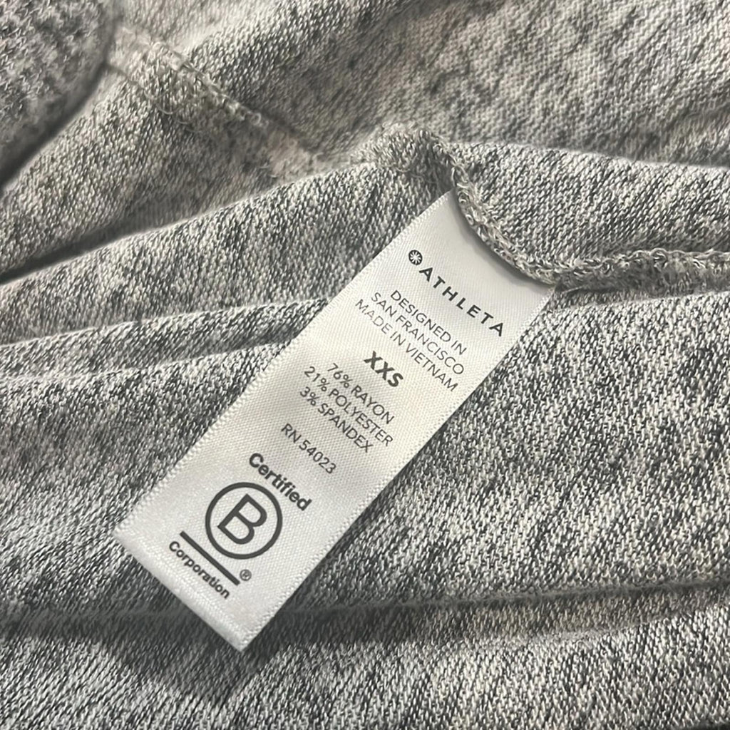 Athleta Harmony Wrap Hooded Cardigan Sweater in Heather Grey, Size XXS EXCELLENT