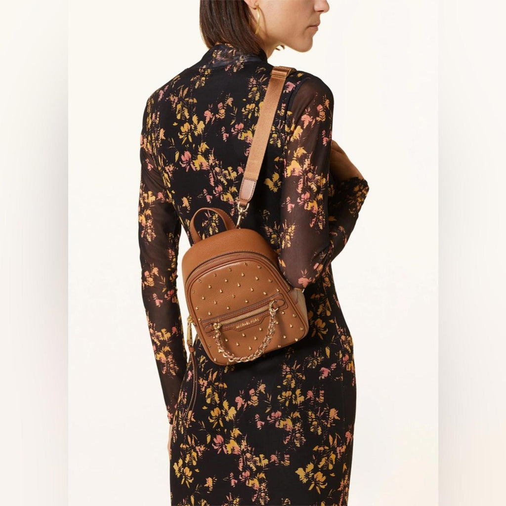 Michael Kors Elliot Messenger Leather Backpack with Rivets, New w/Tag