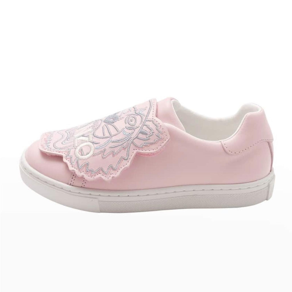 Kenzo Tiger Leather Low-Top Sneakers in Pink, NWT, Size EU 26, US 9.5