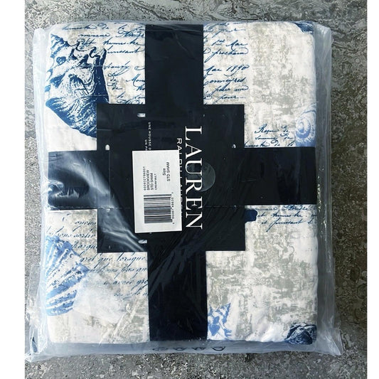 x2 Lauren Ralph Lauren Standard Pillow Sham, Sea Shell Theme- Beach NEW