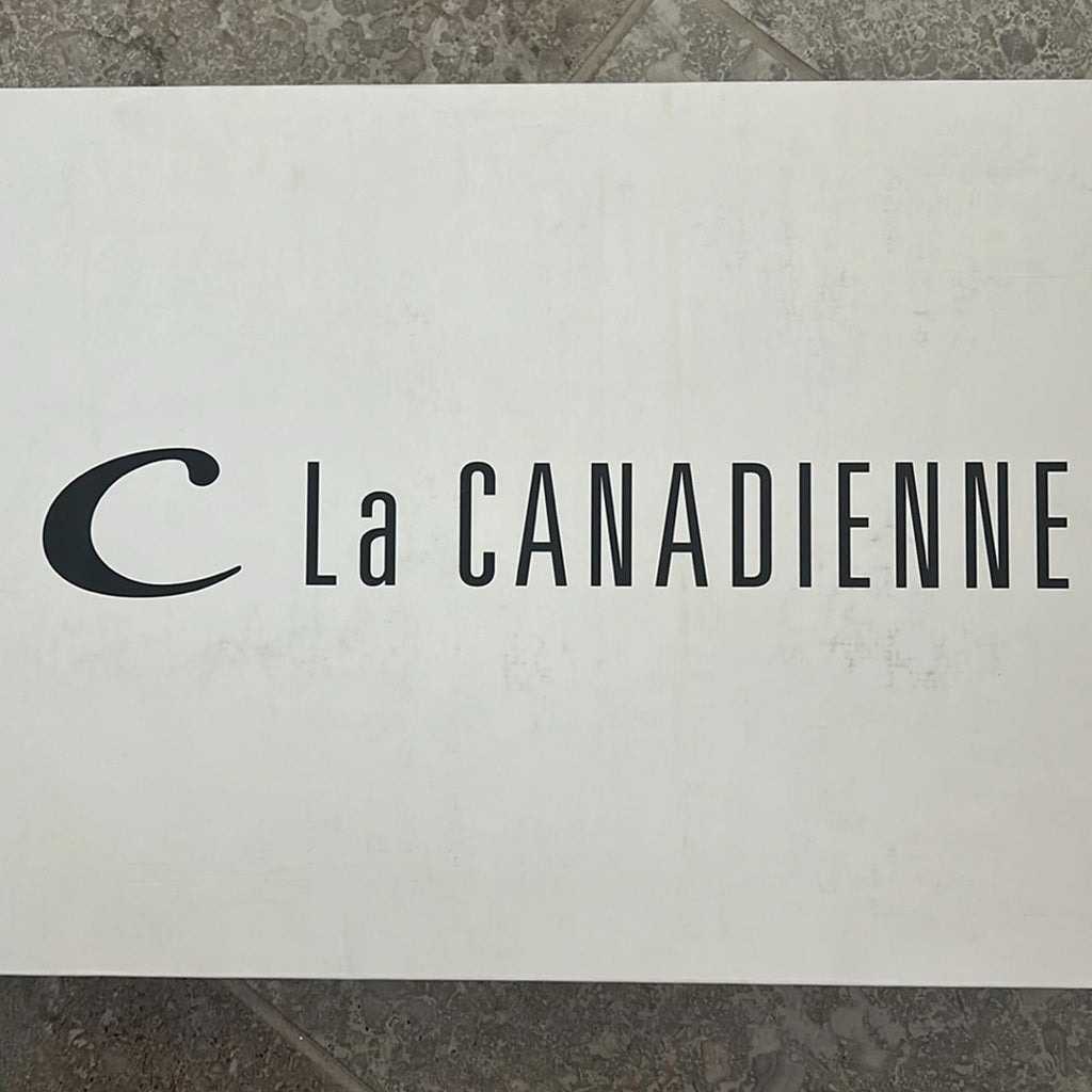 NWT La Canadienne Paul Buckled High Heel Boots, Black Size 7.5M New in Box