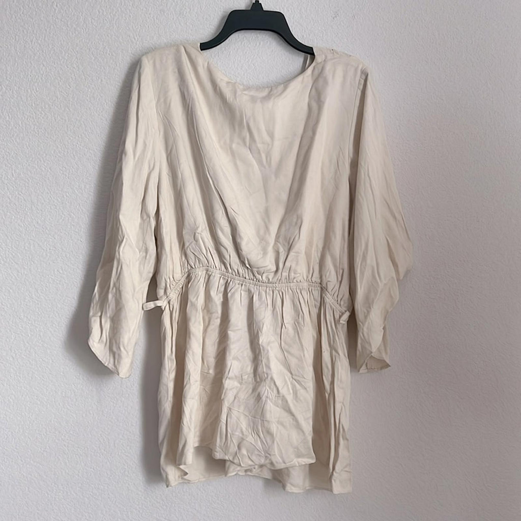 City Chic Opulent Wrap Top in Vanilla without Belt, NWT, Size 18
