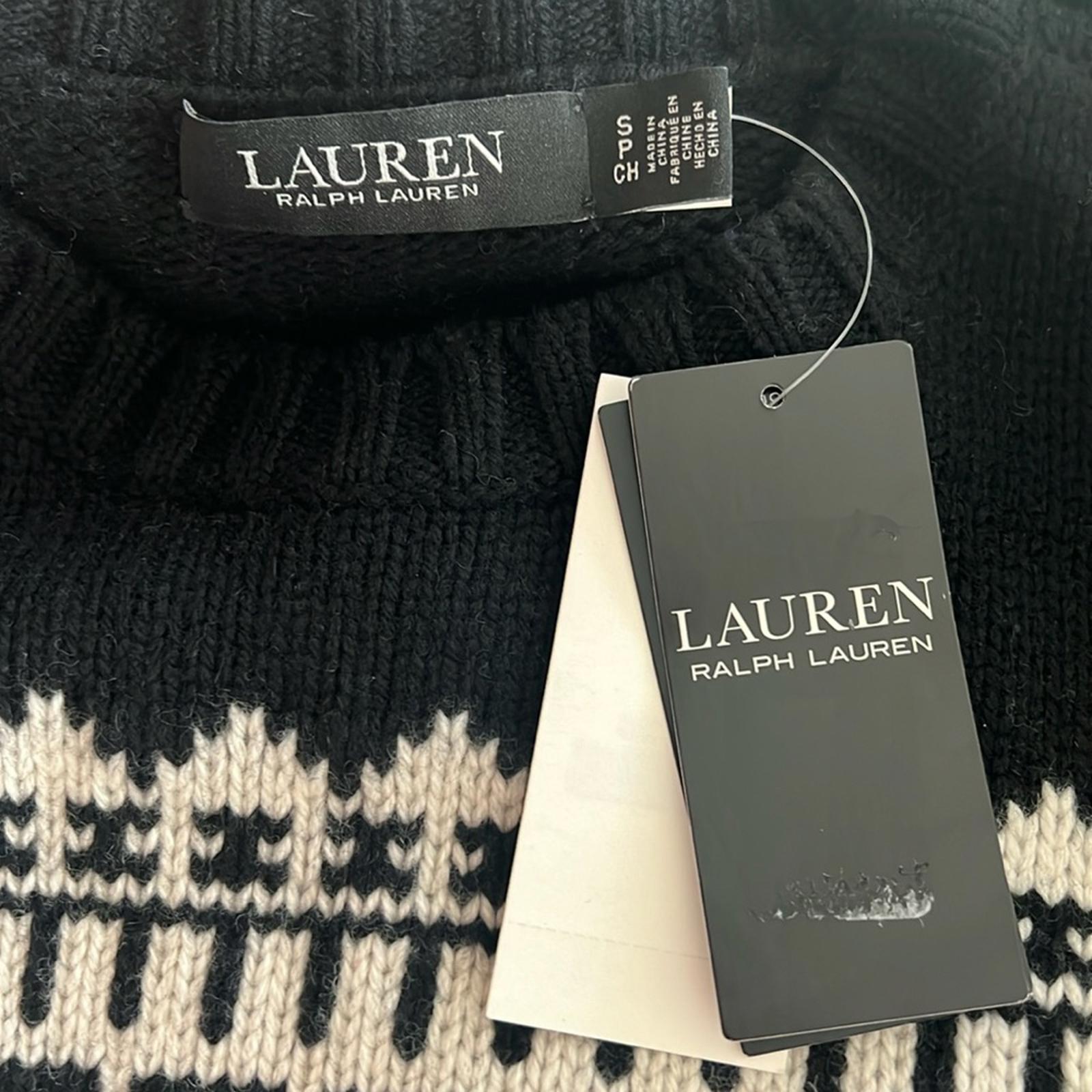 Lauren Ralph Lauren Fair Isle Wool-Blend Crewneck Sweater, Size S New w/Tag $225