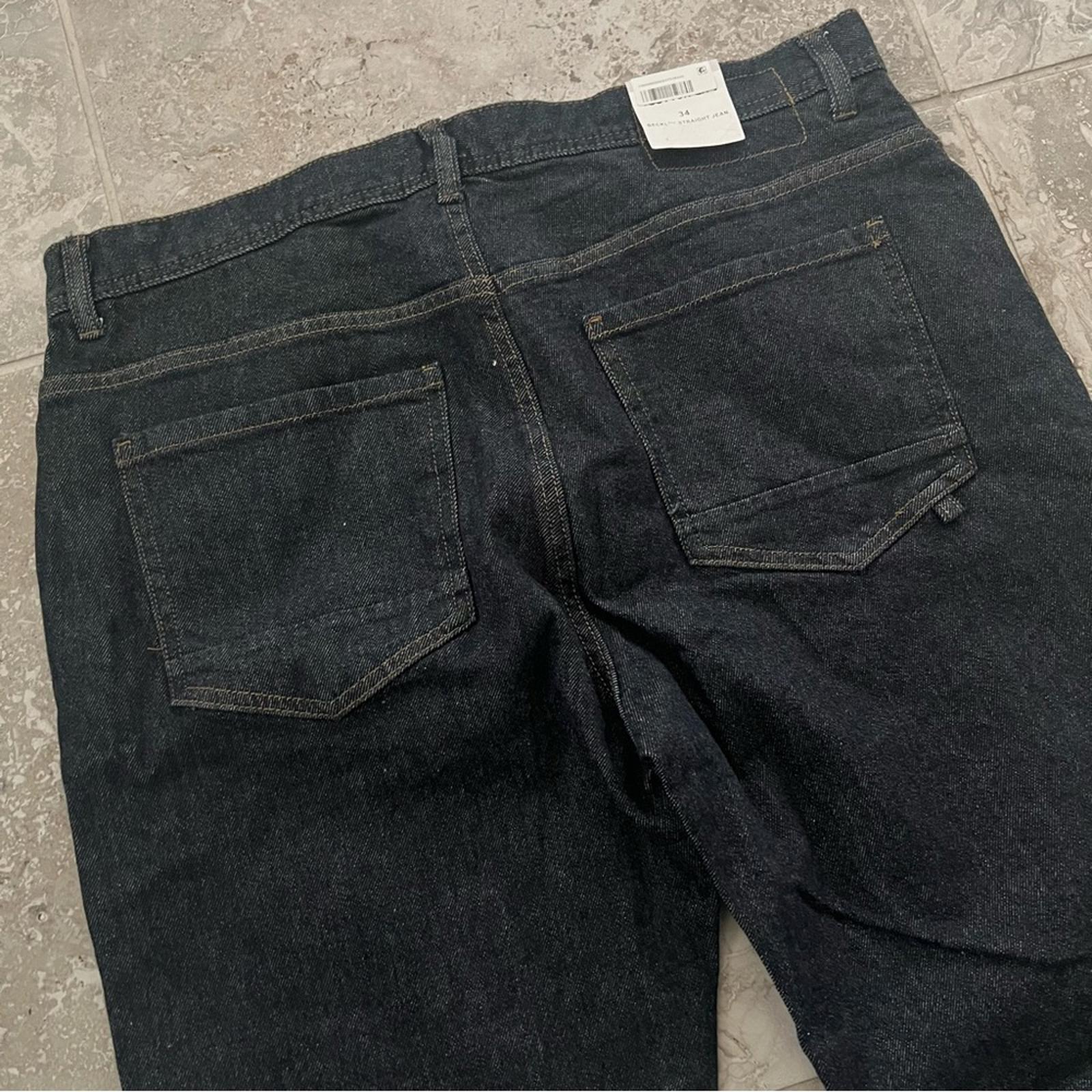 NWT Cotton On Beckley Straight Leg Jeans, Rinsed Indigo, Size 34 New w/Tag
