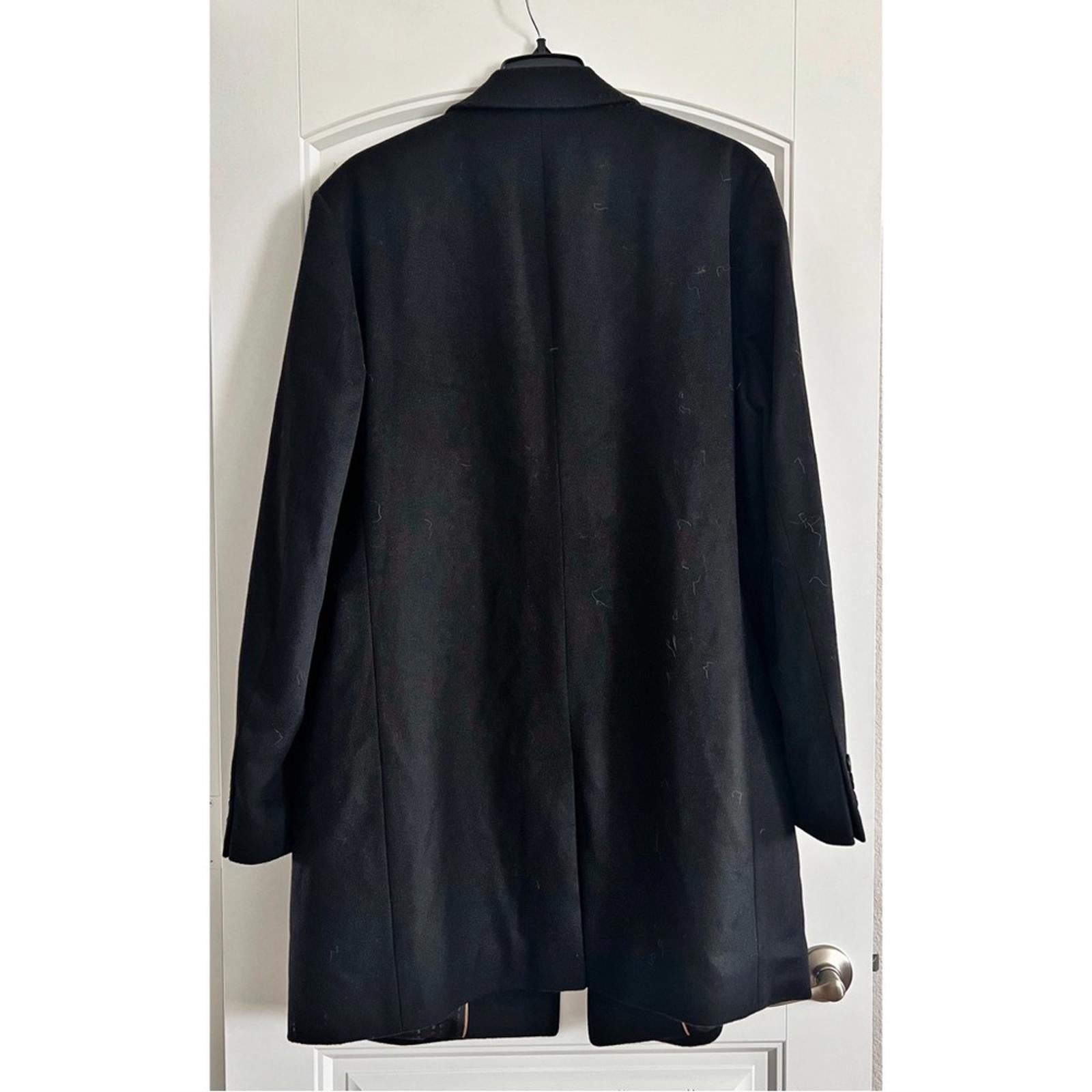 BOSS Cashmere-Wool Trench Coat in Black, Size IT 56, US 46R New w/o Tag