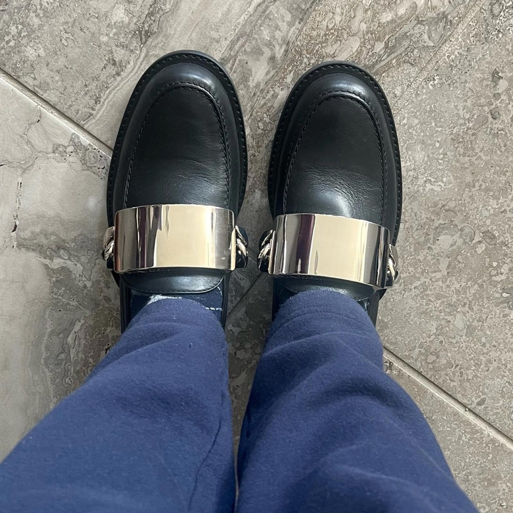 JW Anderson Logo-Engraved Leather Loafers in Black, Size 41 NEW in Box + DustBag