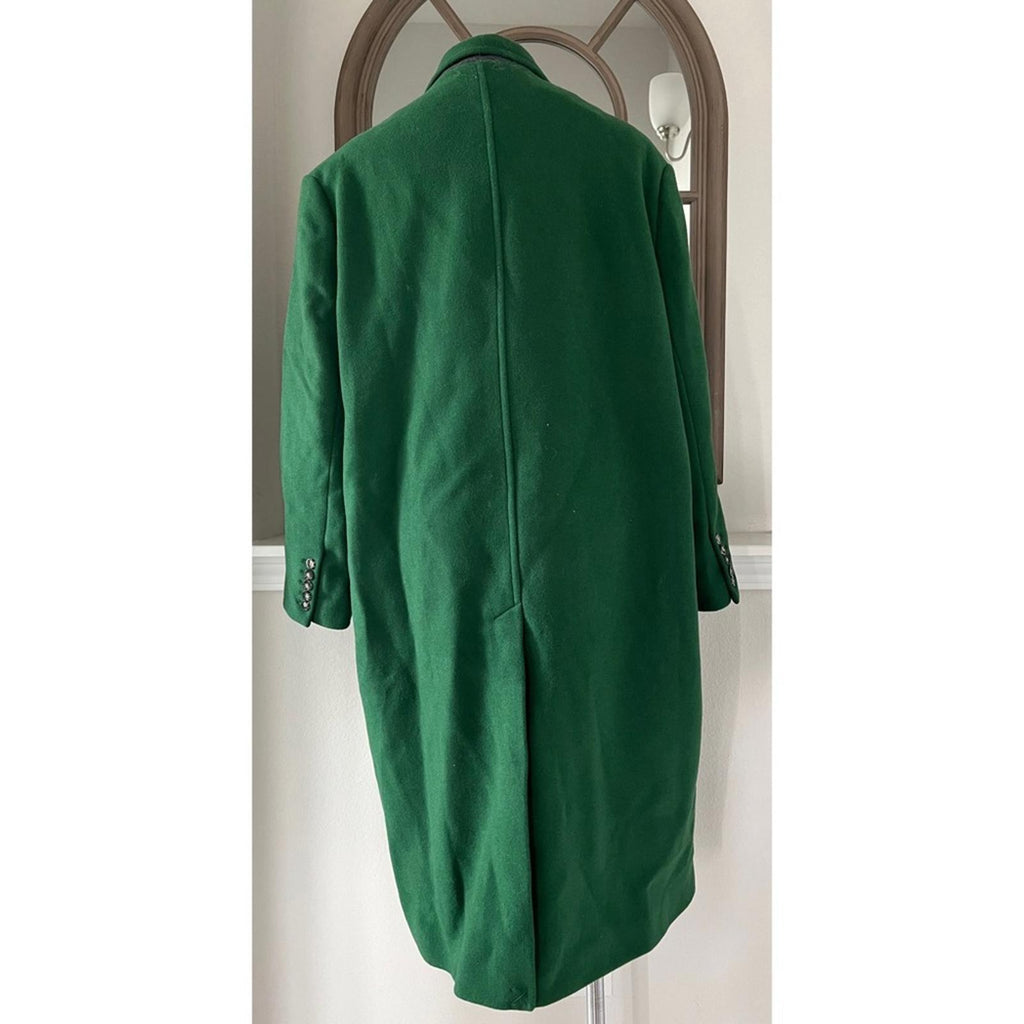 Michael Kors Mensy Double-Breasted Wool Blend Coat in Green, Size XL NEW