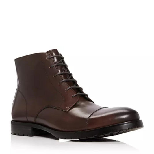 The Men's Store at Bloomingdale's Lace-Up Cap Toe Boots, Size 8.5 Retail $220