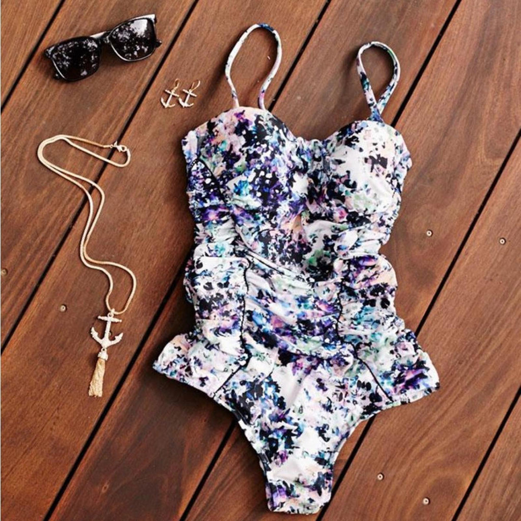 NEW Badgley Mischka One Piece Swimsuit Size 4