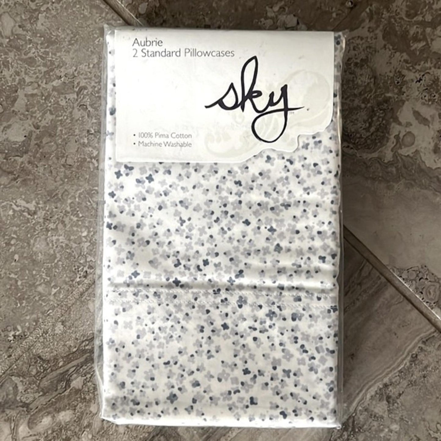 2 Sky Aubrie Standard Pillowcases in Confetti Floral, New w/Tag
