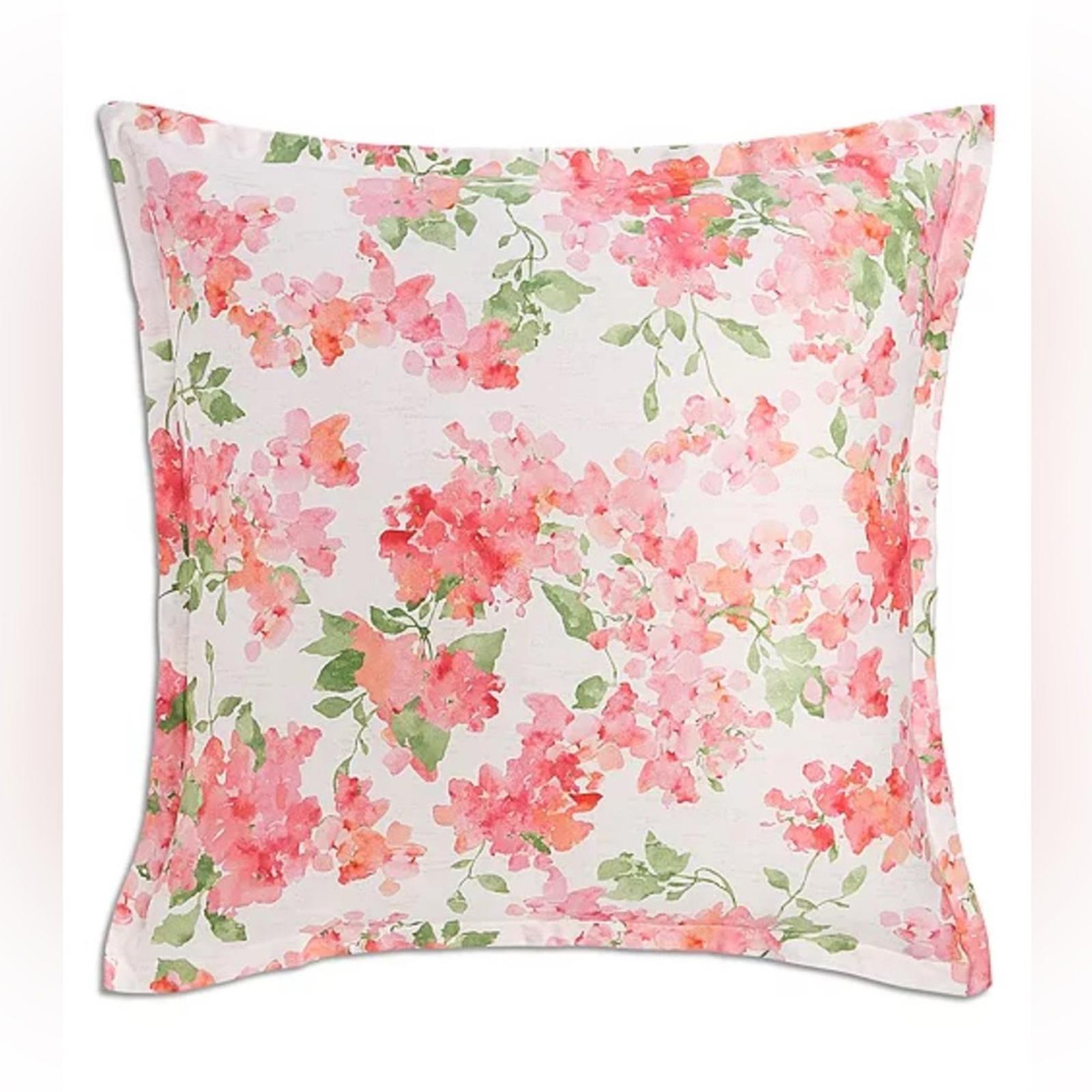 2 Sky Blushing Hydrangea Euro Shams New w/Tag $145