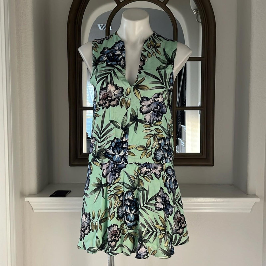 Alice+Olivia Brook Oasis Floral-Mint Dress, Multi Colors, Size 2 EXCELLENT! $298