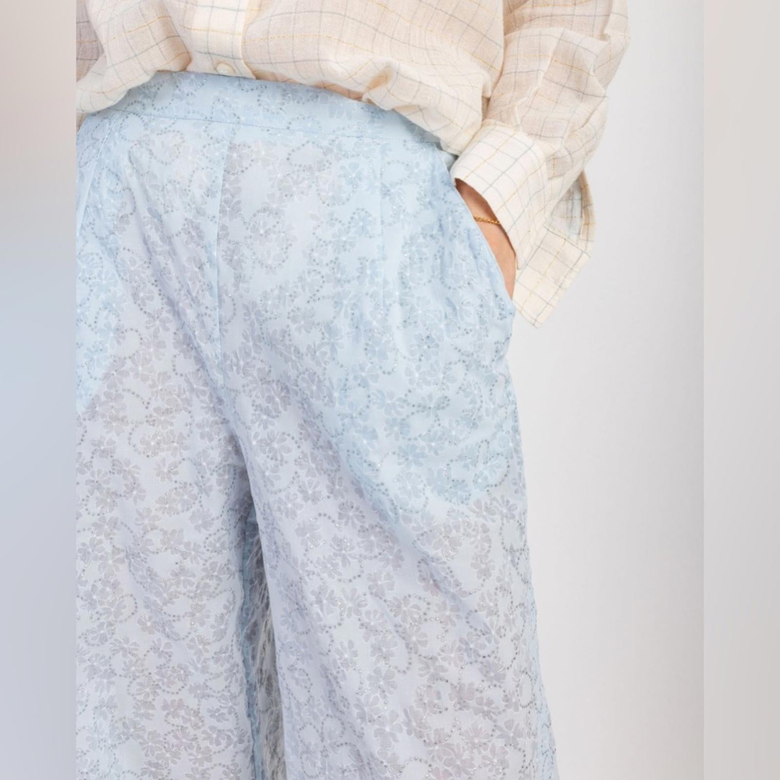 New KOCH Jules Pants Sky Bloom, Size L New w/Tag Retail $420