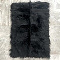 Black Faux Fur Rug, Size 60x90cm, Brand New