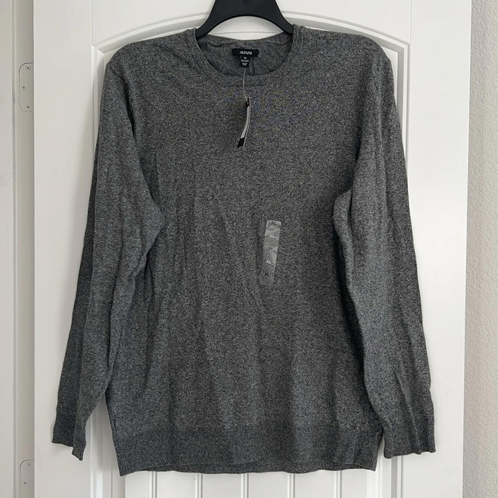 Alfani Black Marled Crewneck Sweater, Size XL New w/Tag