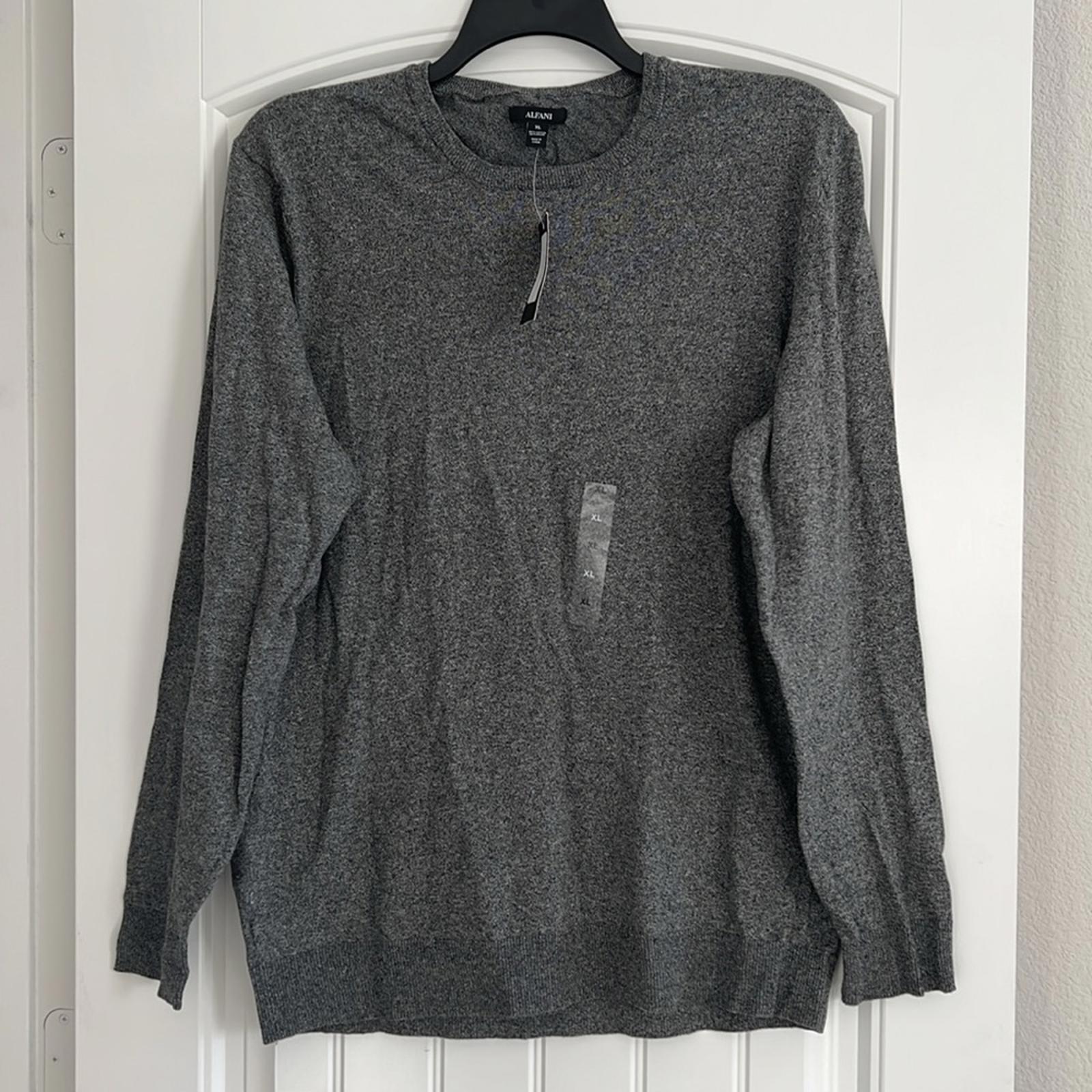 Alfani Black Marled Crewneck Sweater, Size XL New w/Tag