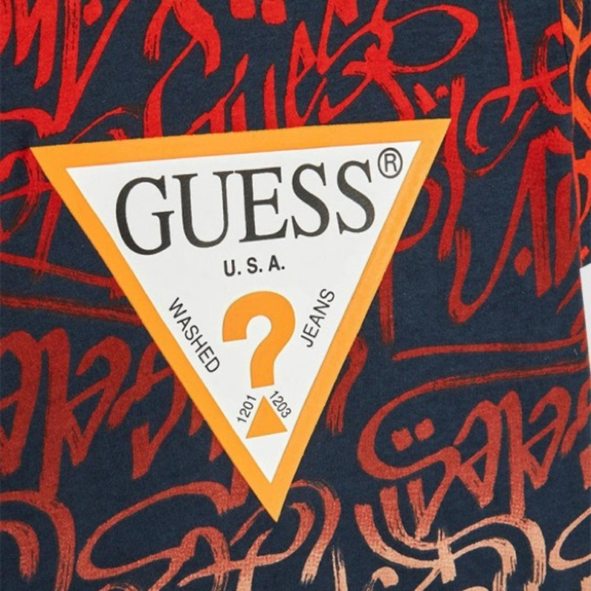 NEW Guess Future Text Moroccan Blue Short Sleeve T-Shirt Boy Size 18 New w/Tag
