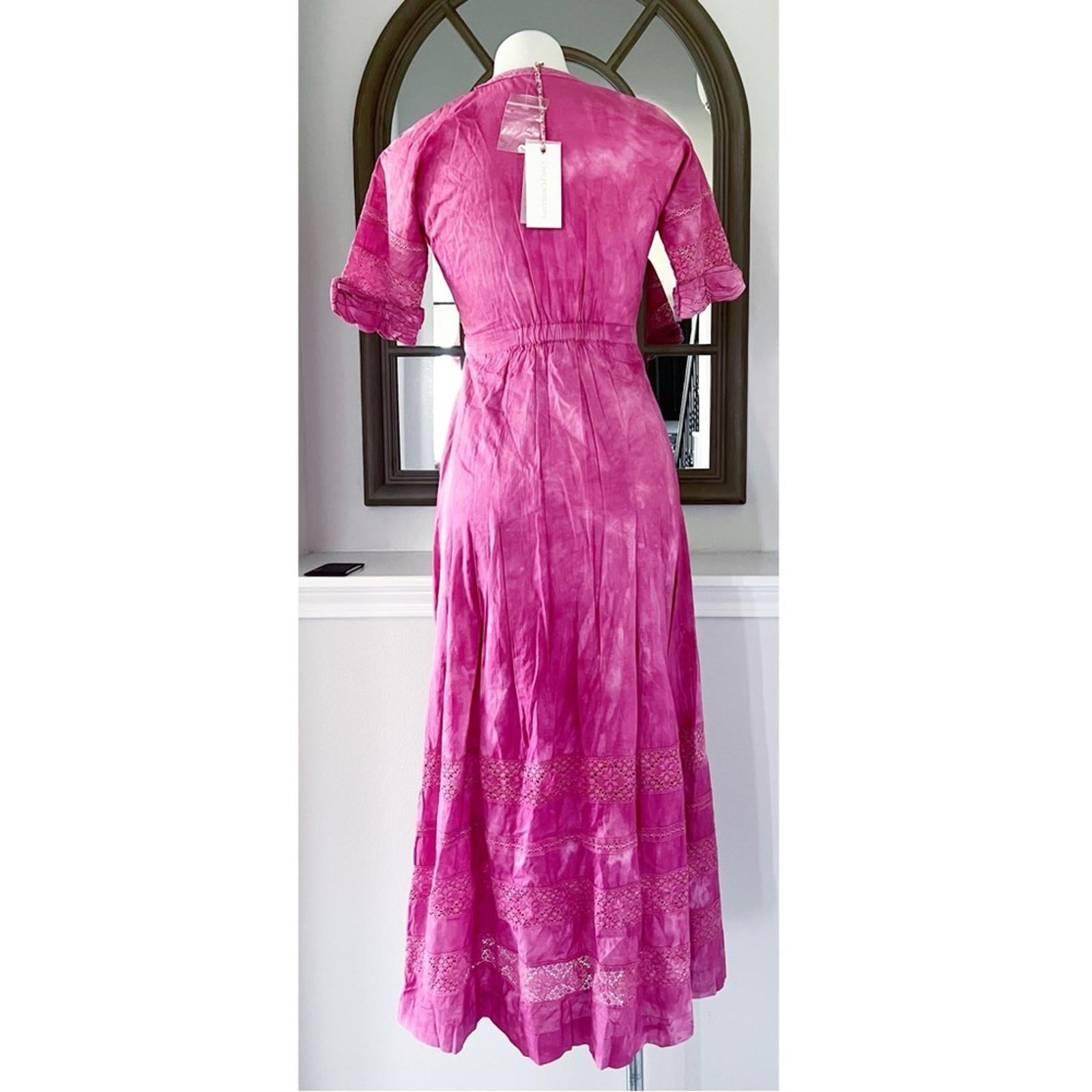 LoveShackFancy Edie Lace Short Sleeve Shirt Dress, Size XS NWT SOLD OUT!