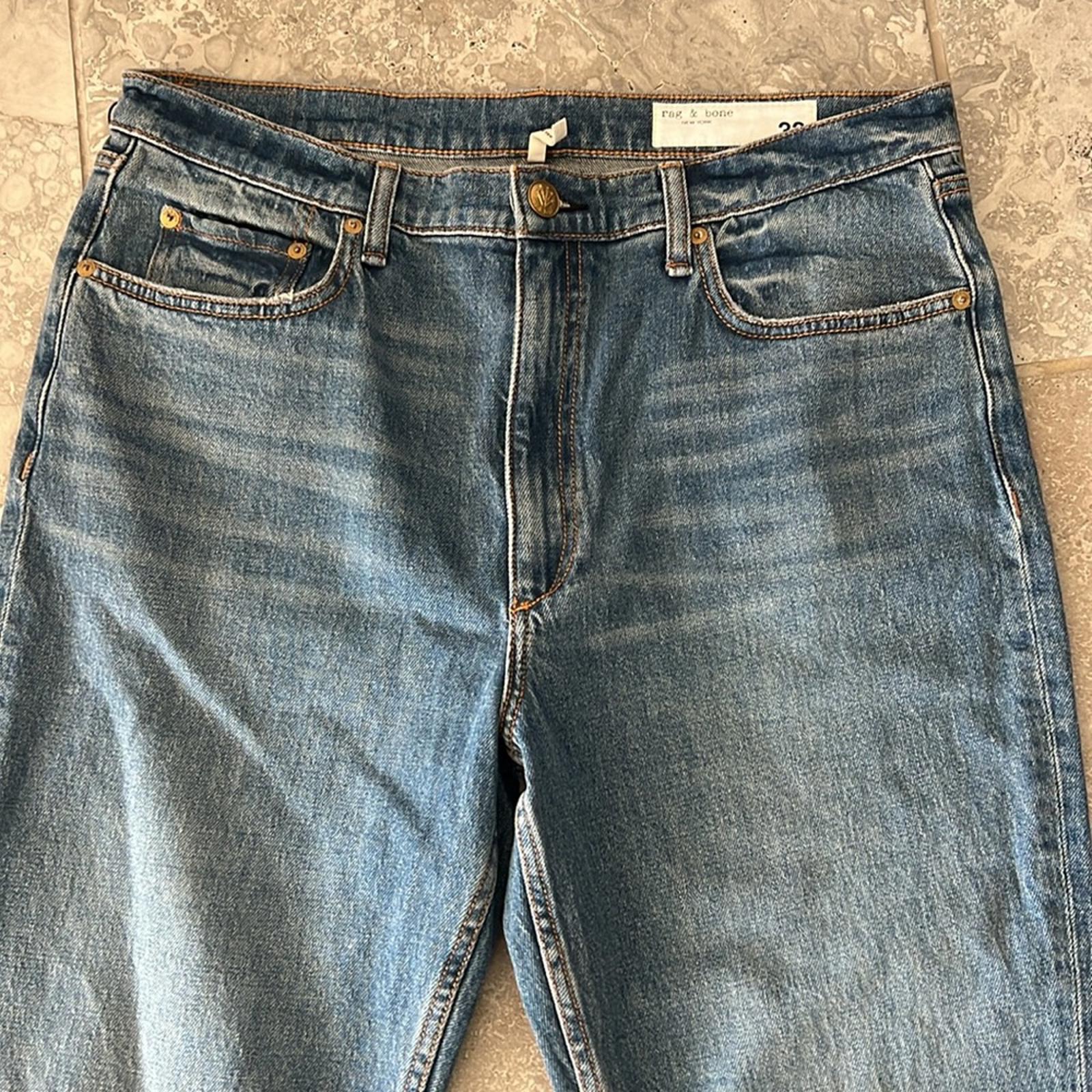 Rag & Bone Nina High-Rise Ankle Slim Straight Cigarette Jeans, Size 33 New w/Tag
