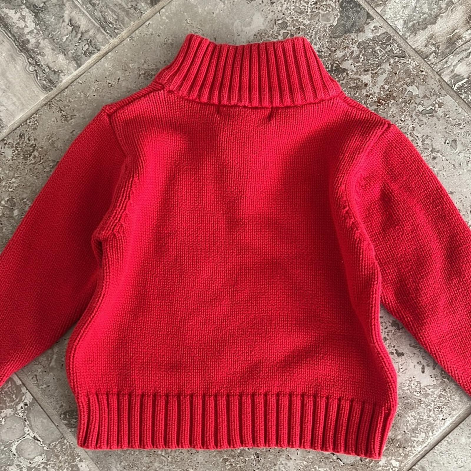 Polo Ralph Lauren Quarter-Zip Sweater in Red, Size 2/2T EXCELLENT!