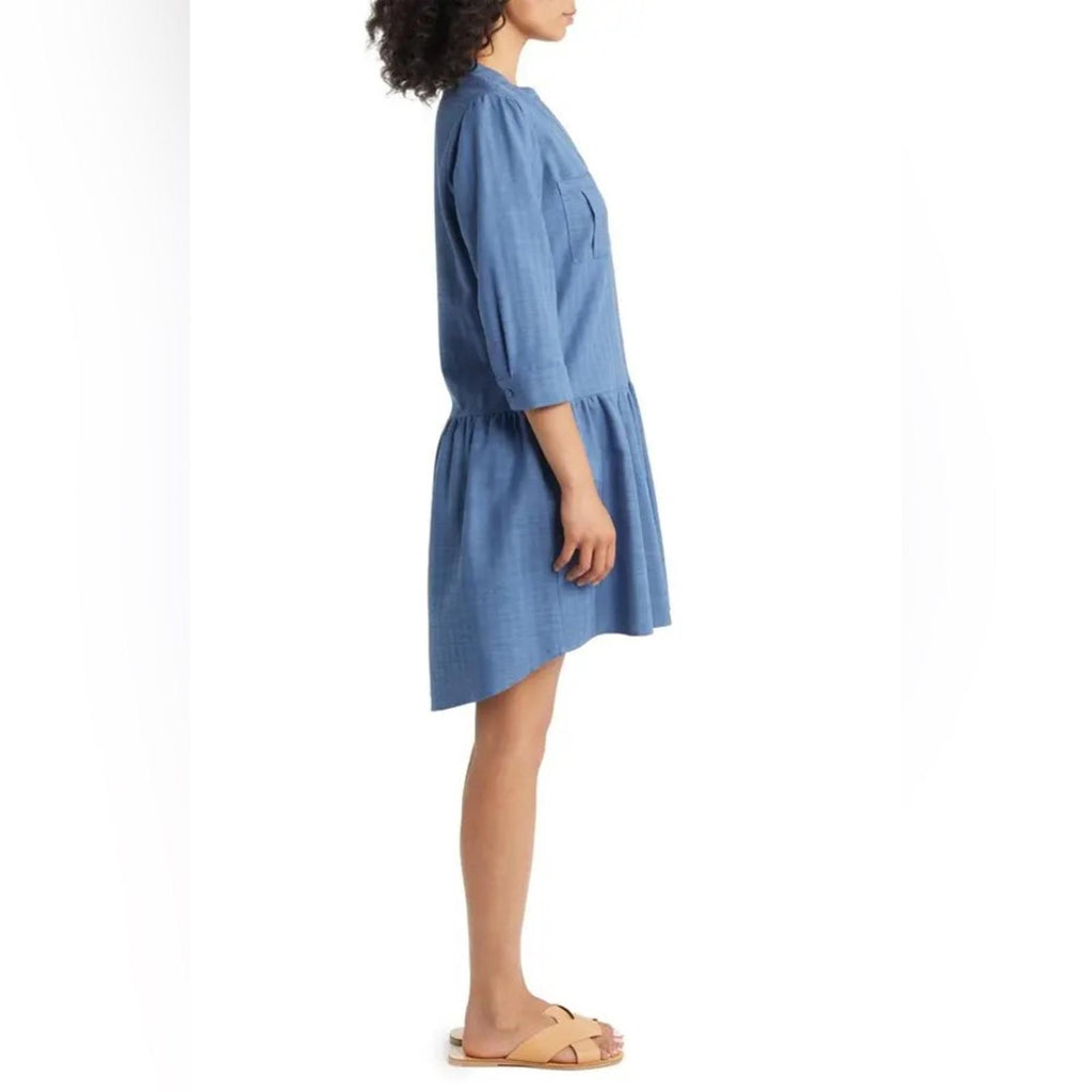 Caslon Pocket Front Drop Waist Dress in Blue Moonlight, Size XXL NEW w/o Tag