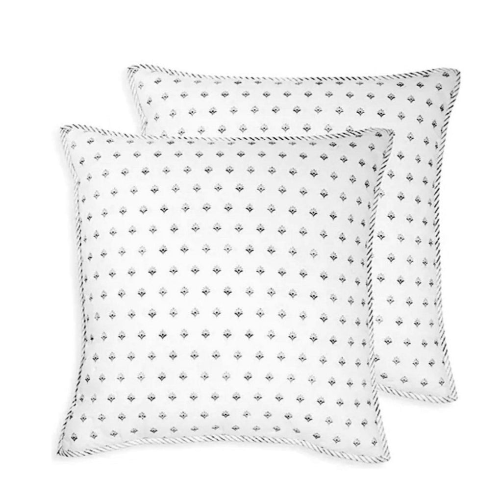 2 Sky Scallop Reversible Euro Shams in White & Grey New w/Tag