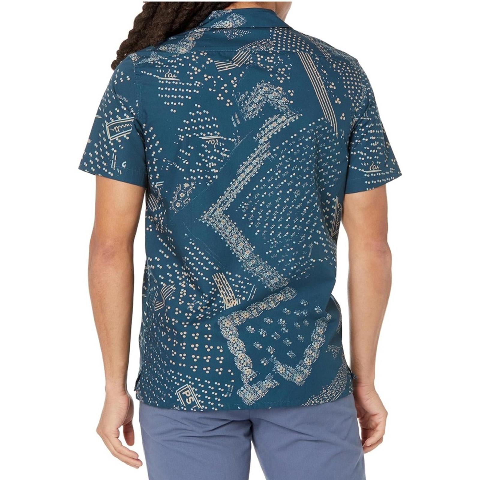 PS Paul Smith Doodle Pattern Short Sleeve Shirt in Dark Blue Size S New w/Tag