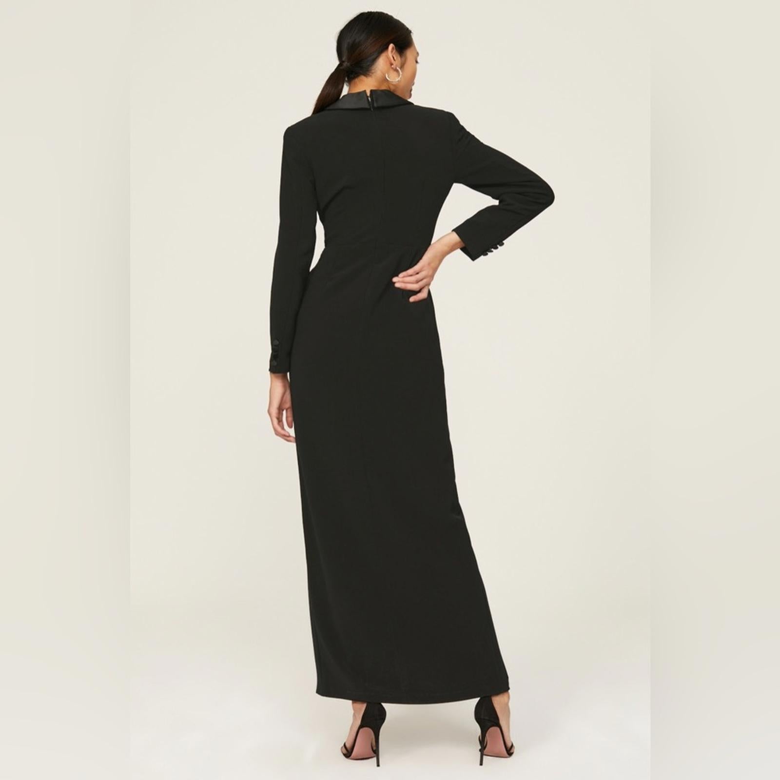 Lauren Ralph Lauren Zeenai Crepe Long Sleeve Gown in Black, Size 4 NEW w/Tag