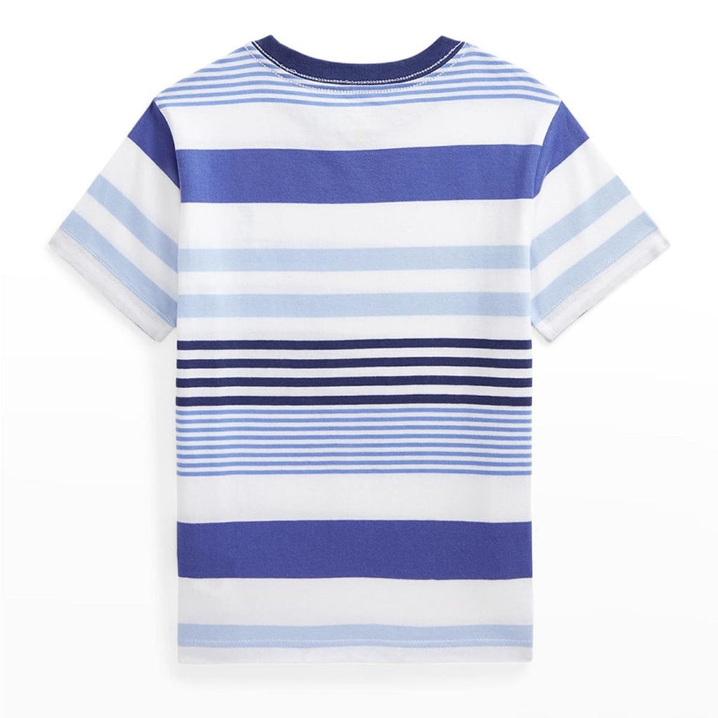 Polo Ralph Lauren Boy’s Striped Cotton Jersey Tee White Blue Size XL (18-20) NWT