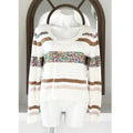 Willi Smith Hi-Low Crewneck Striped Sweater w/Sequin Detail Size L EXCELLENT!