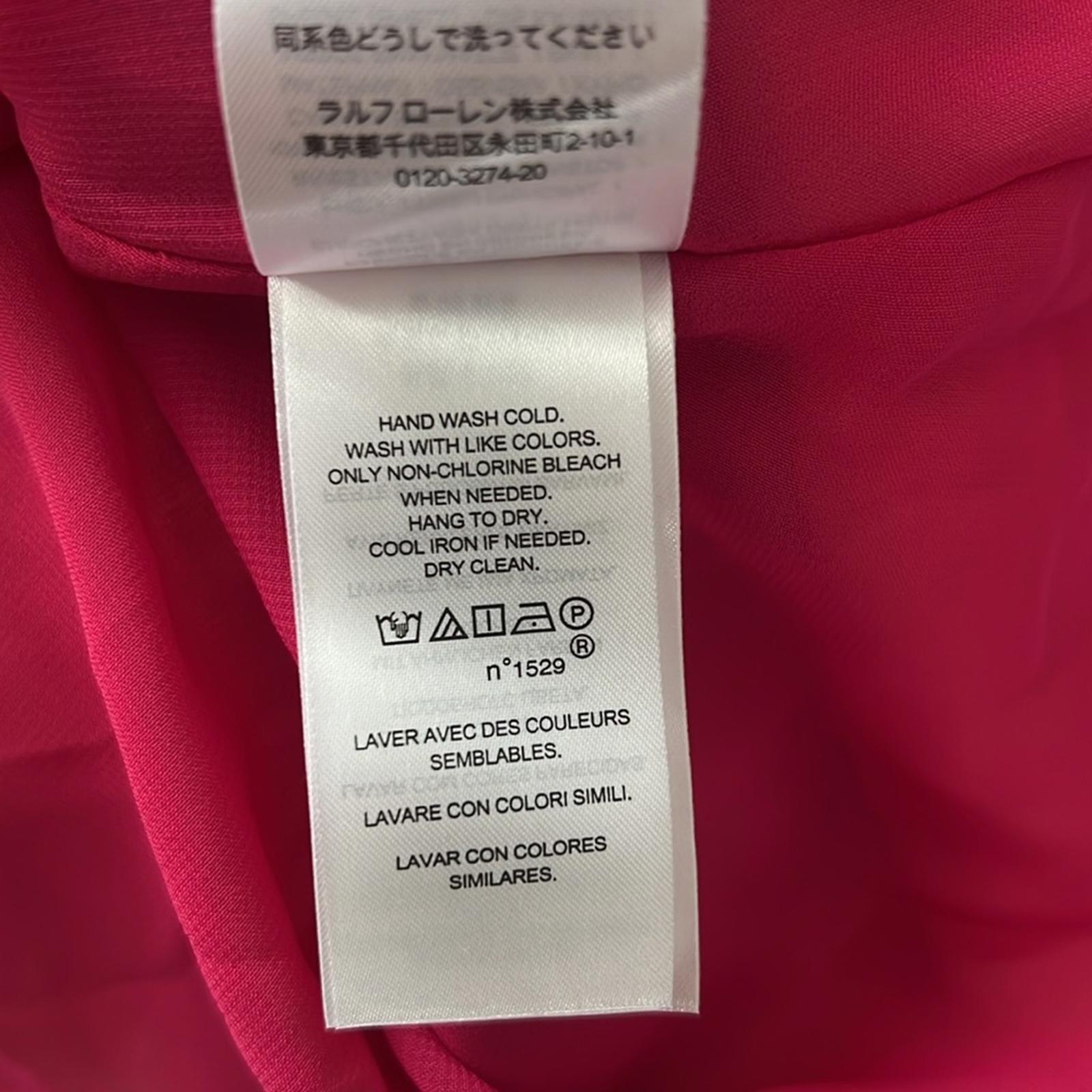 Lauren Ralph Lauren Pink Ombré Linen Blend Midi Skirt, NWT, Size 14