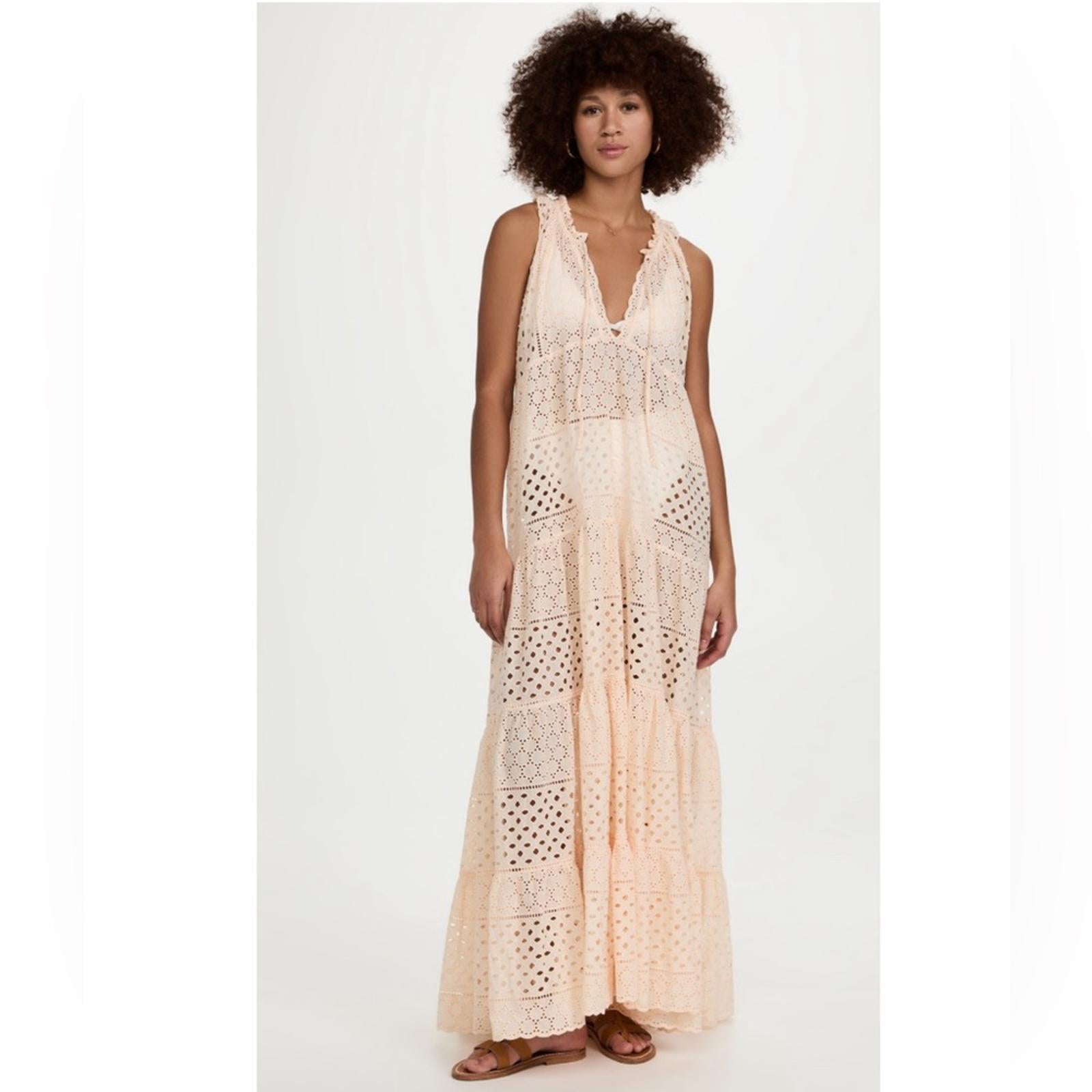 Charina Sarte Persephone Maxi Dress in Blush, Size L, New w/Tag