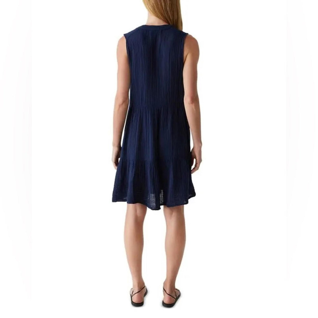 Michael Stars Daisy Above Knee Babydoll Dress in Nocturnal/Navy, Size L, NEW