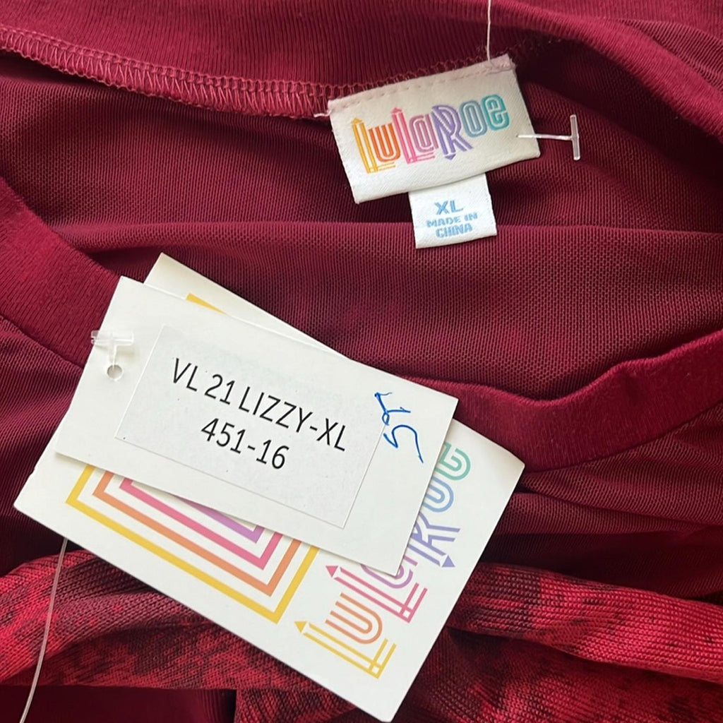 LulaRoe Lizzy Top/Sweater in Red, Size XL New w/Tag