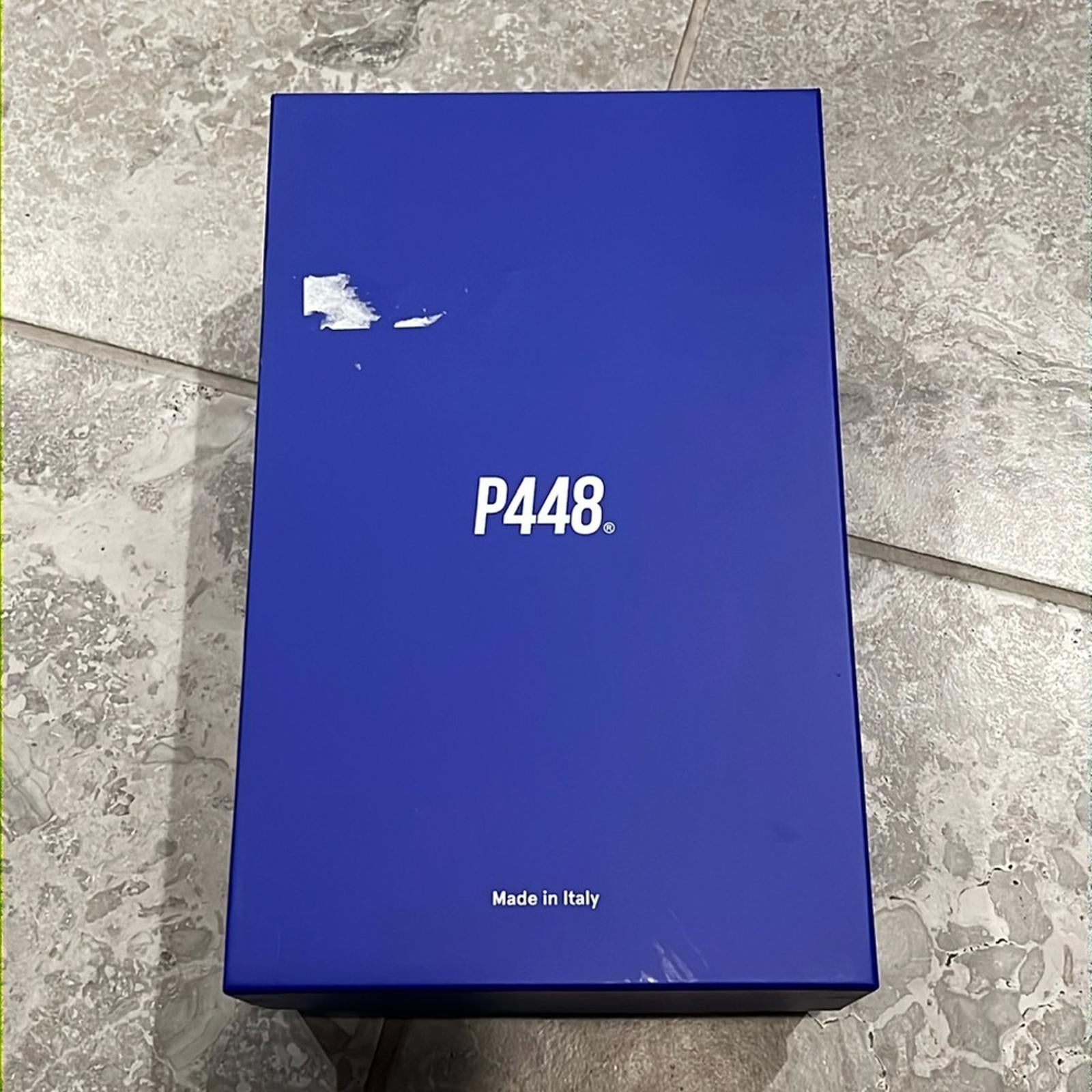 P448 John Roccia Low Top Sneakers, Brown Casual Luxe Size 40 New in Box