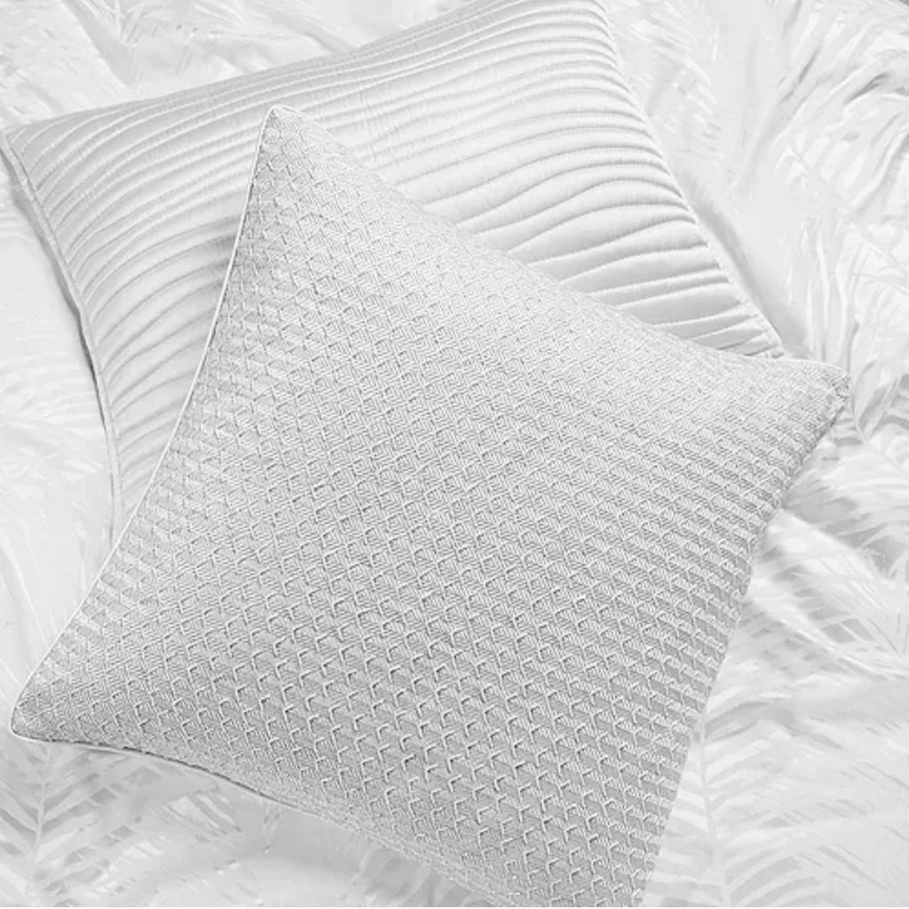 Hudson Park Collection Palmetto Cotton Silk Quilted Standard Sham White NWT $200